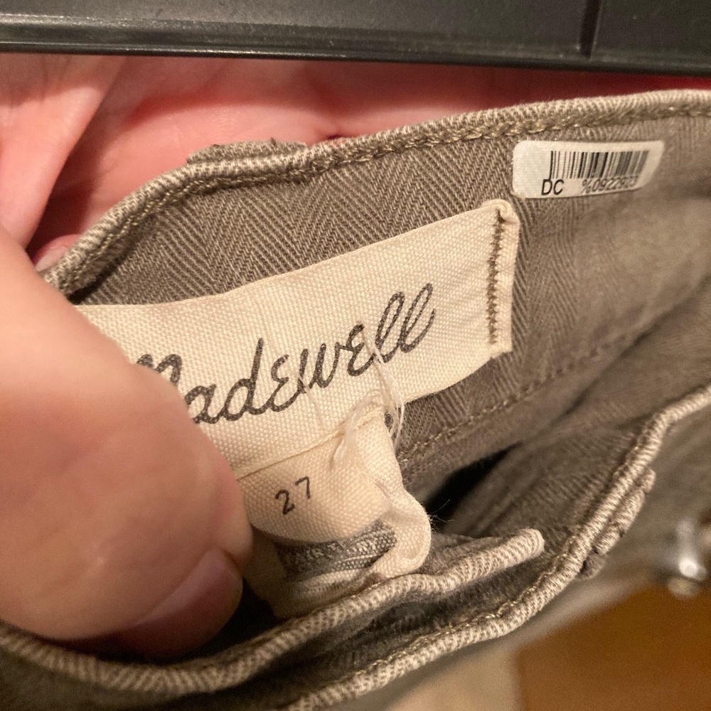 Madewell Fatigue Green Patch Pocket Work Pants Size 27 - Picture 3 of 5